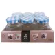 Mini weckpotje met metaal blauw deksel 50 ML
